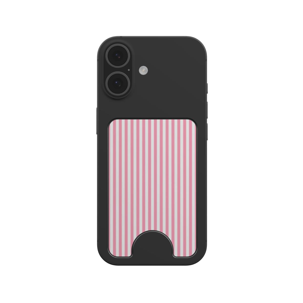 Baby Pink Stripes Magnetic Wallet, 3D product render