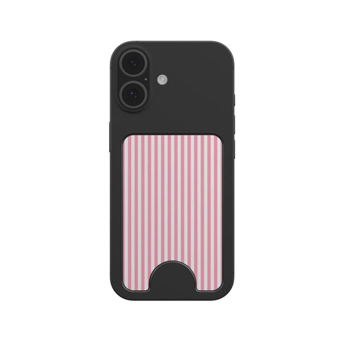 Baby Pink Stripes Magnetic Wallet, 3D product render