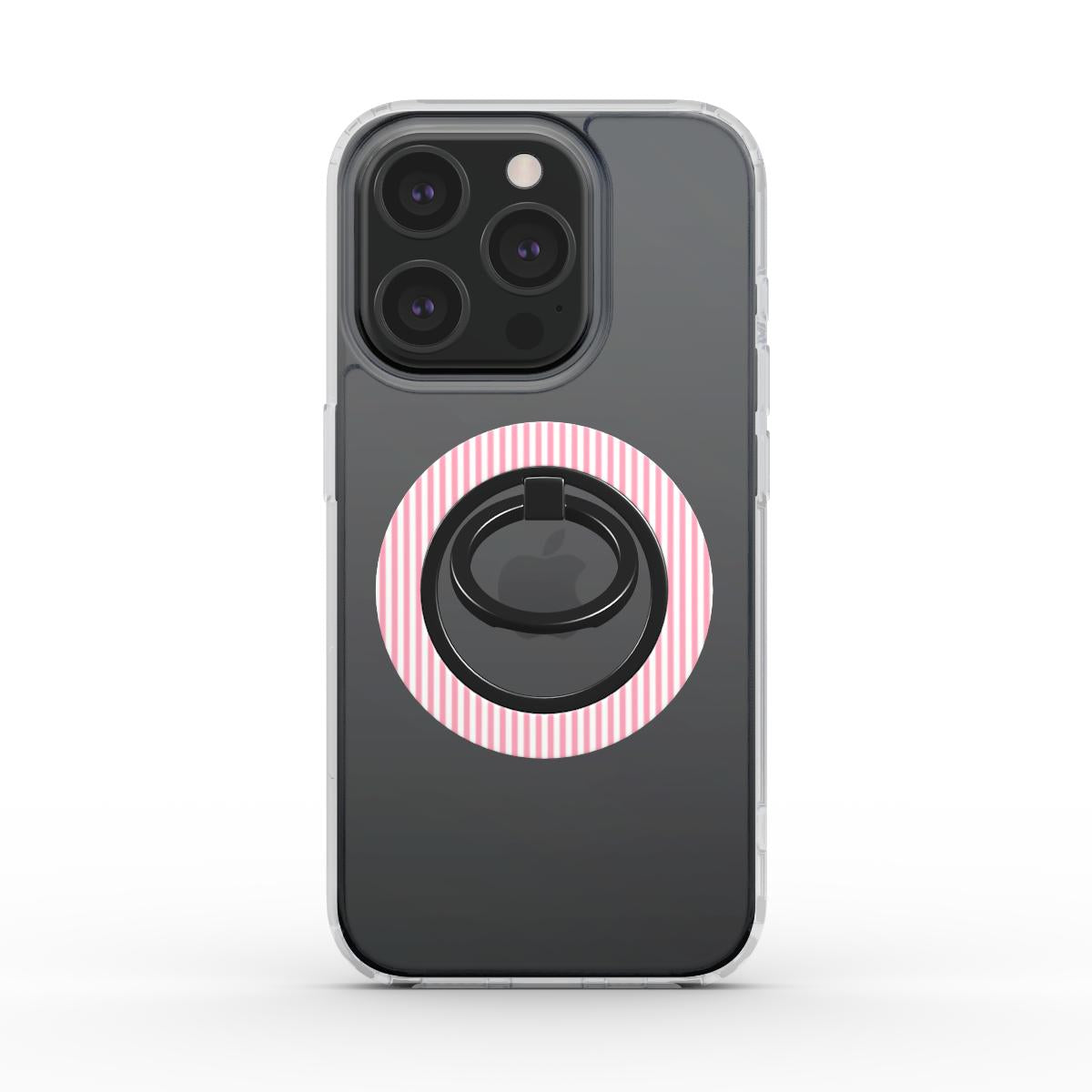 Baby Pink Stripes Ring Holder, 3D product render
