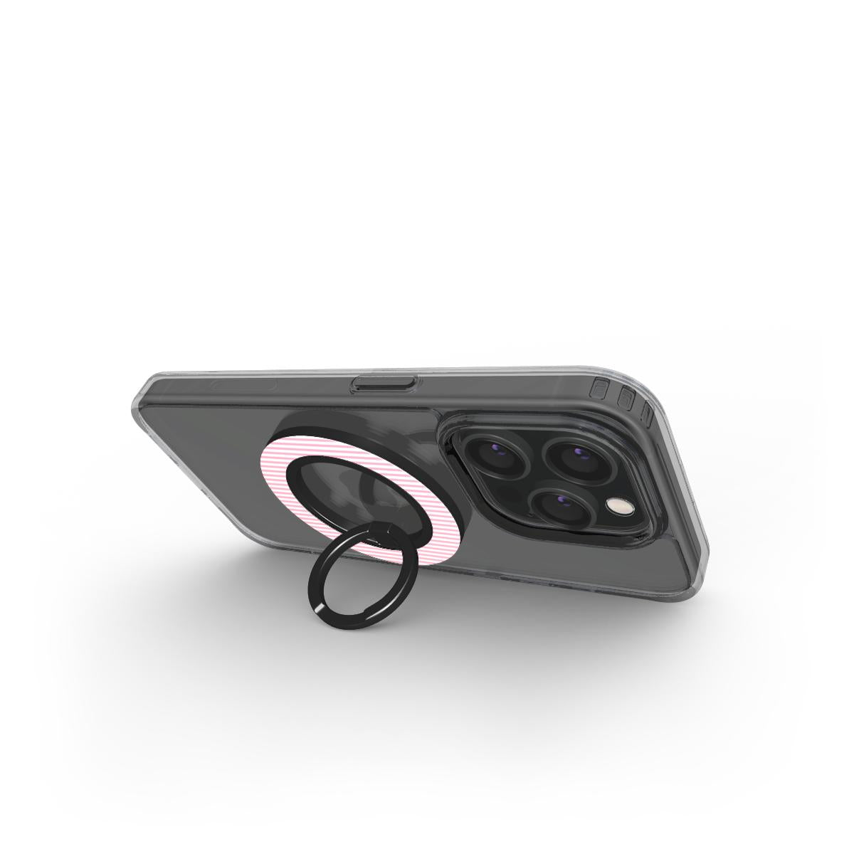 Baby Pink Stripes Ring Holder, 3D product render