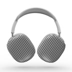 Black in White Houndstooth Apple AirPods Max Tough Case — angled view