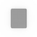 Black in White Houndstooth Apple iPad Case — full view, full back print
