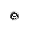 Black in White Houndstooth Ring Holder — full view, front print