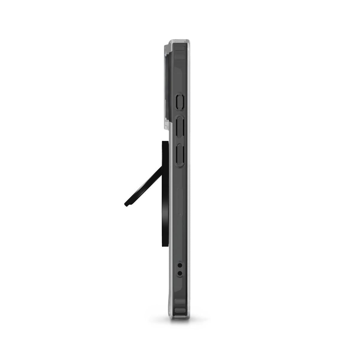 Black in White Houndstooth Ring Holder — side profile, ring depth visible