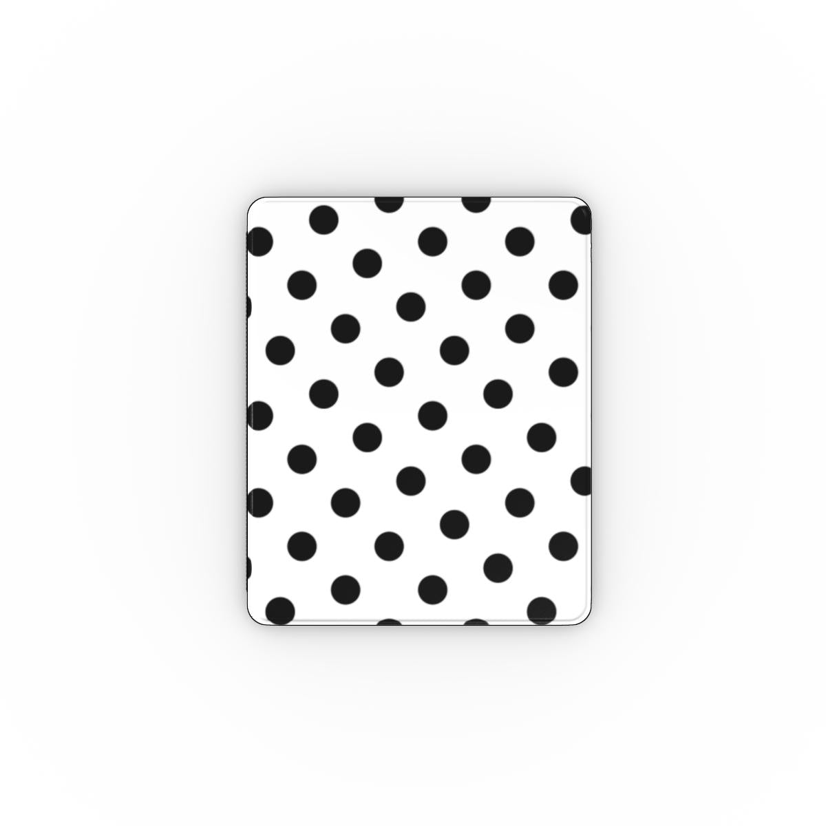 Black in White Polka Dots Apple iPad Case, 3D product render