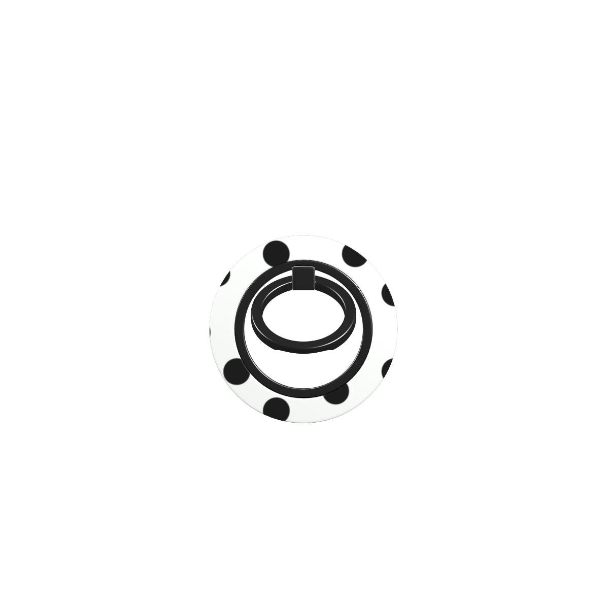 Black in White Polka Dots Ring Holder, 3D product render