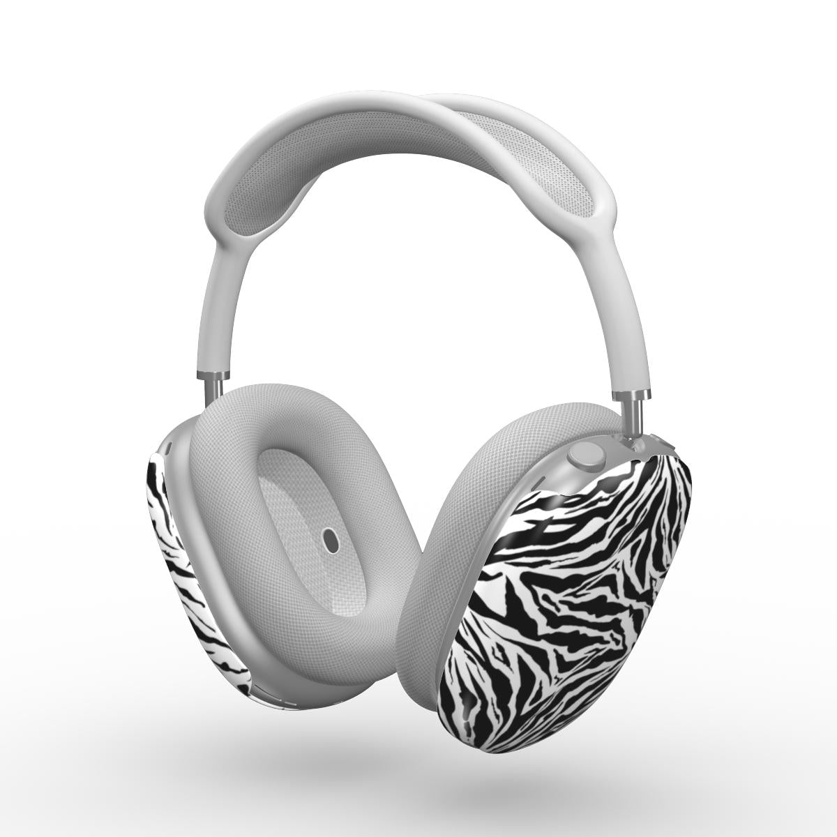 Black in White Tiger Apple AirPods Max Tough Case, 3D product render
