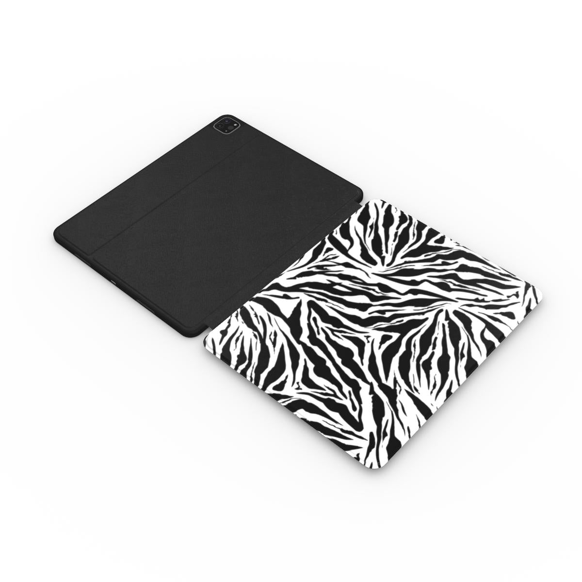 Black in White Tiger Apple iPad Case, 3D product render