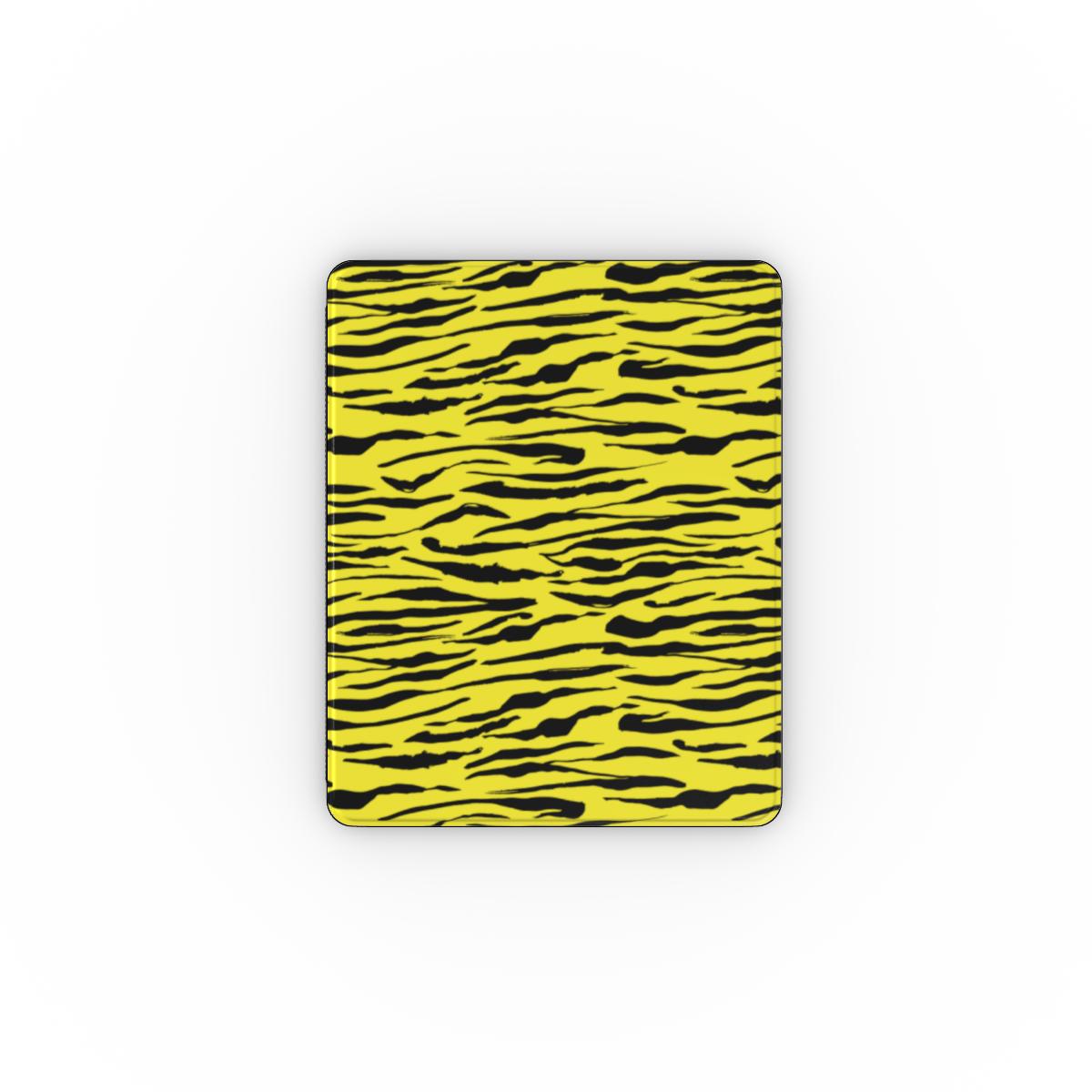 Black in Yellow Tiger Apple iPad Case, 3D product render