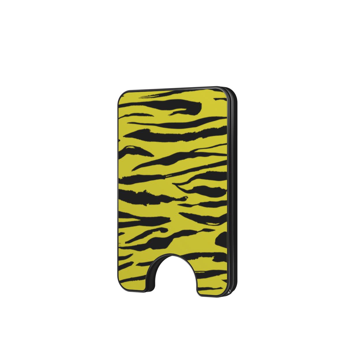 Black in Yellow Tiger Magnetic Wallet, 3D product render