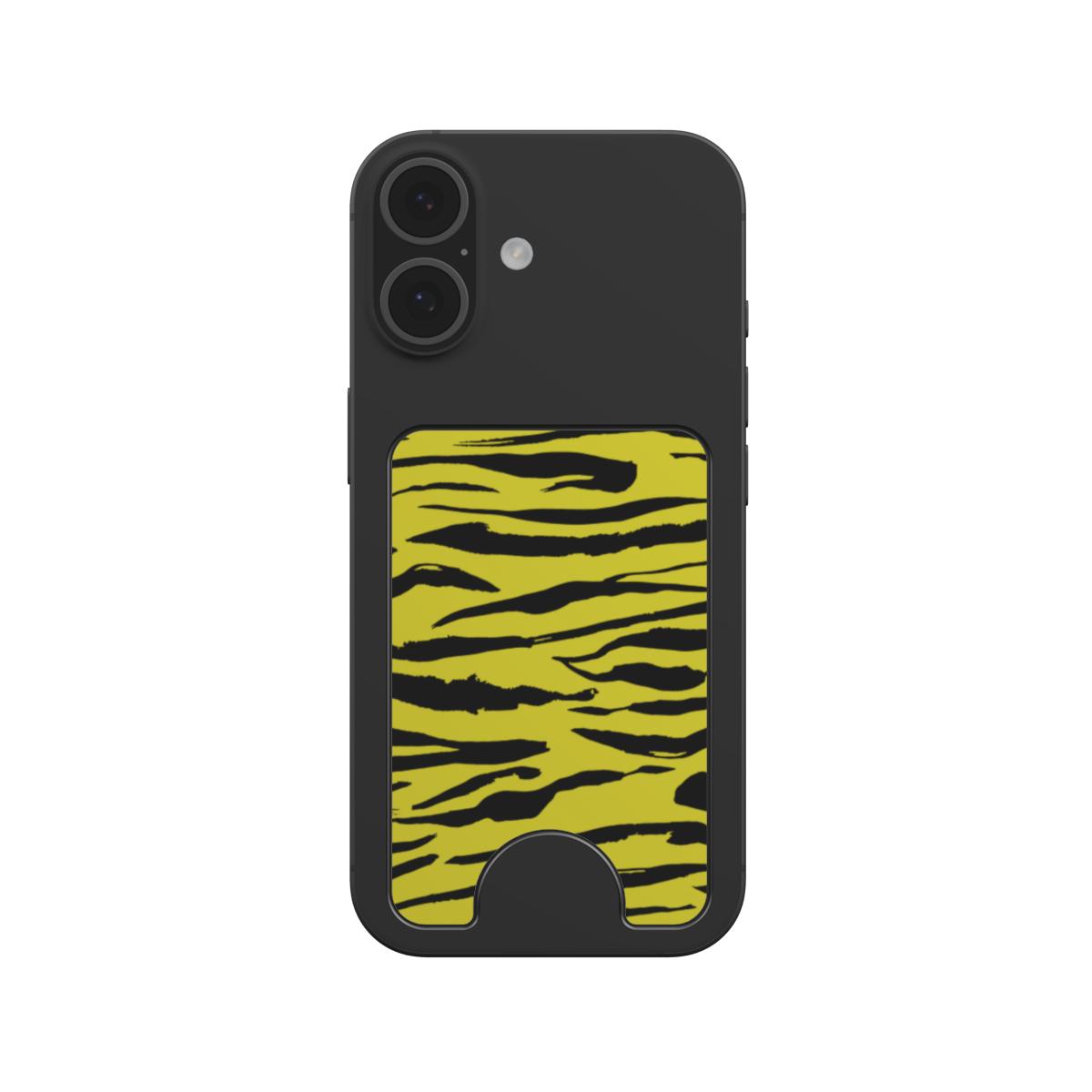 Black in Yellow Tiger Magnetic Wallet, 3D product render
