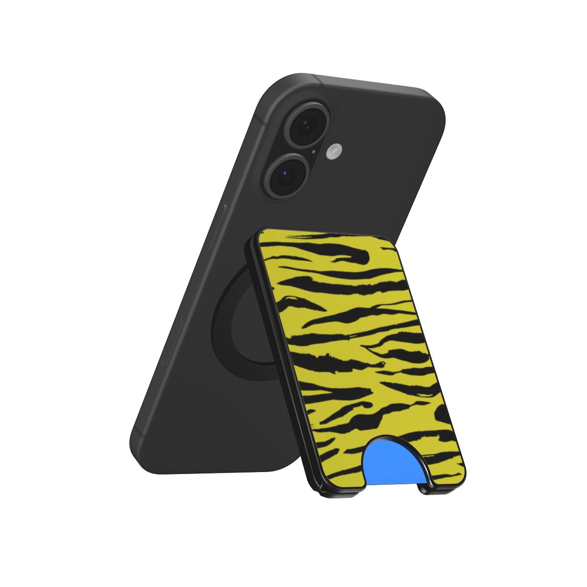 Black in Yellow Tiger Magnetic Wallet, 3D product render