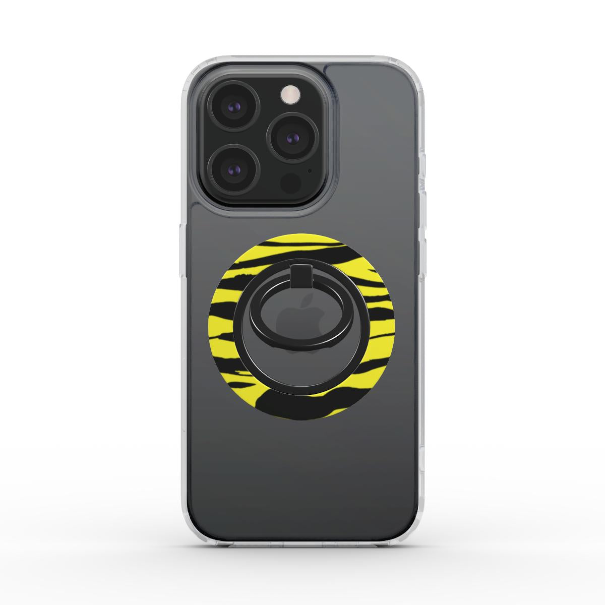 Black in Yellow Tiger Ring Holder, 3D product render