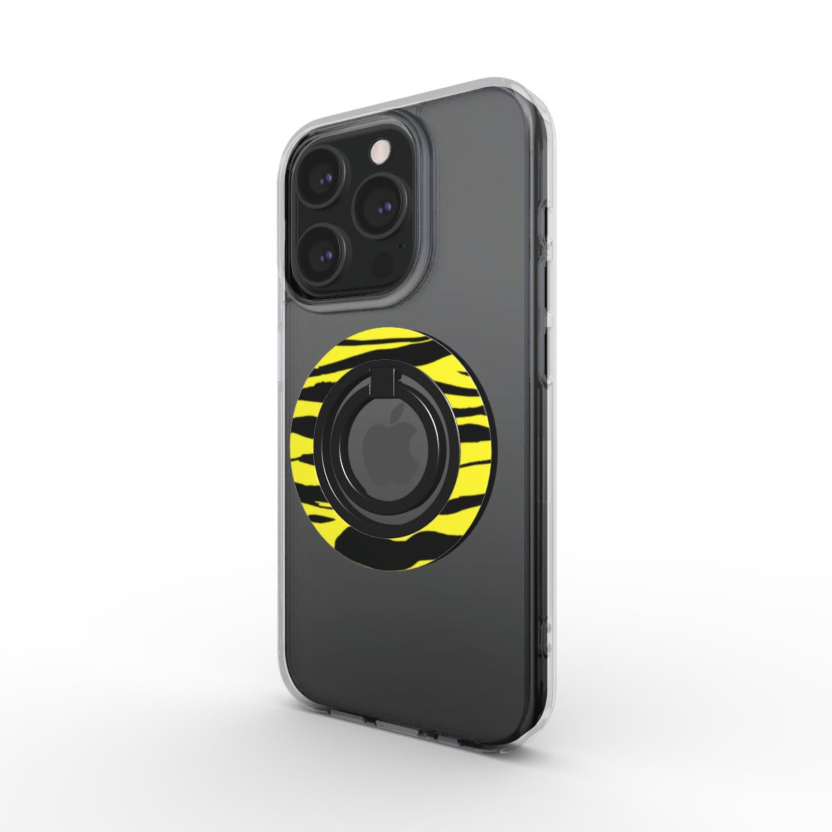 Black in Yellow Tiger Ring Holder, 3D product render