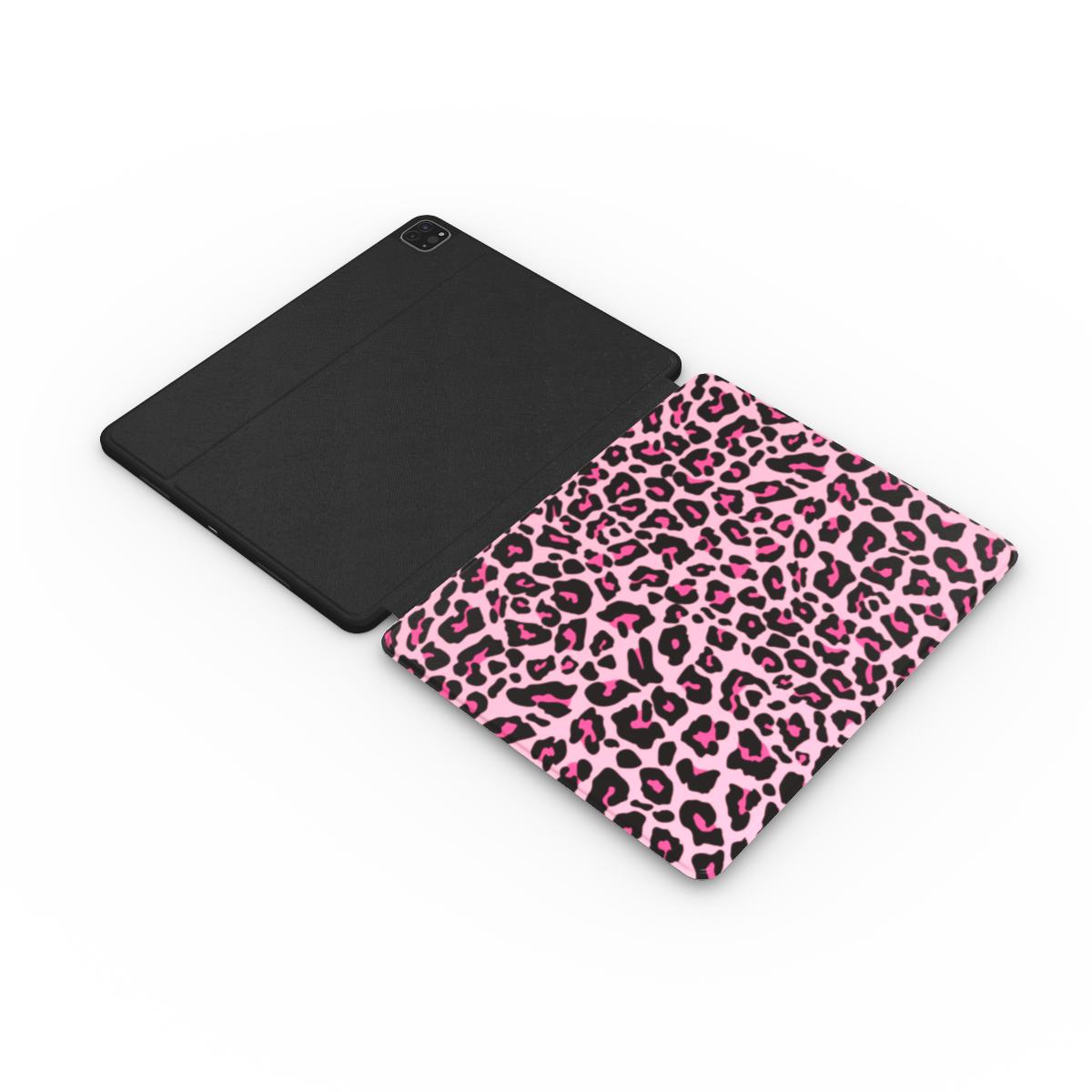 Black Pink Leopard Apple iPad Case, 3D product render