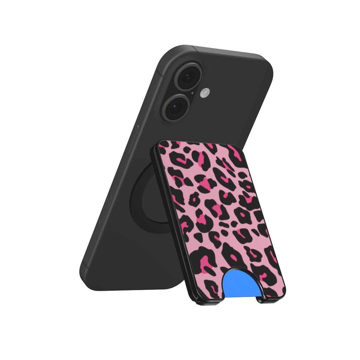 Black Pink Leopard Magnetic Wallet, 3D product render
