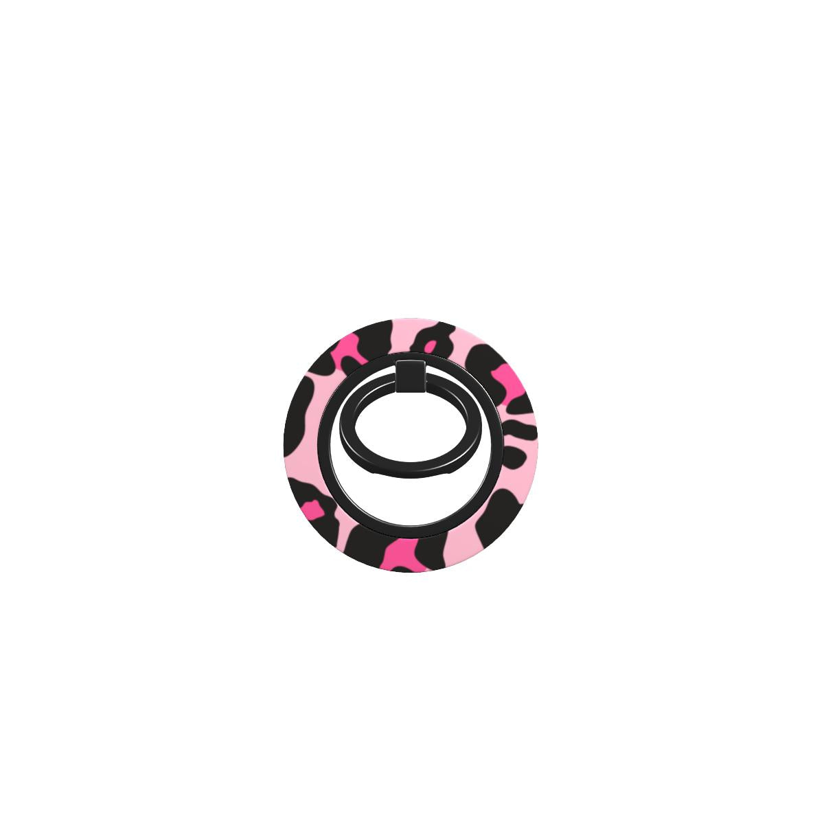 Black Pink Leopard Ring Holder, 3D product render