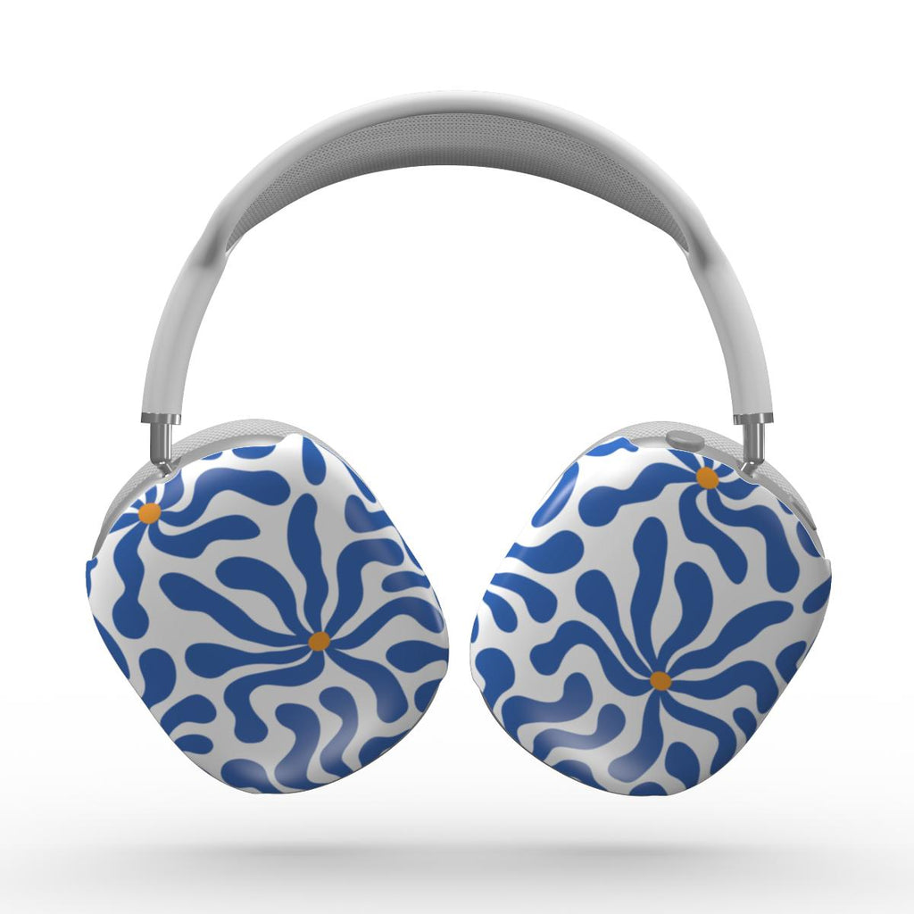 Blue Abstract Starburst Apple AirPods Max Tough Case, 3D product render