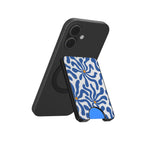 Blue Abstract Starburst Magnetic Wallet, 3D product render