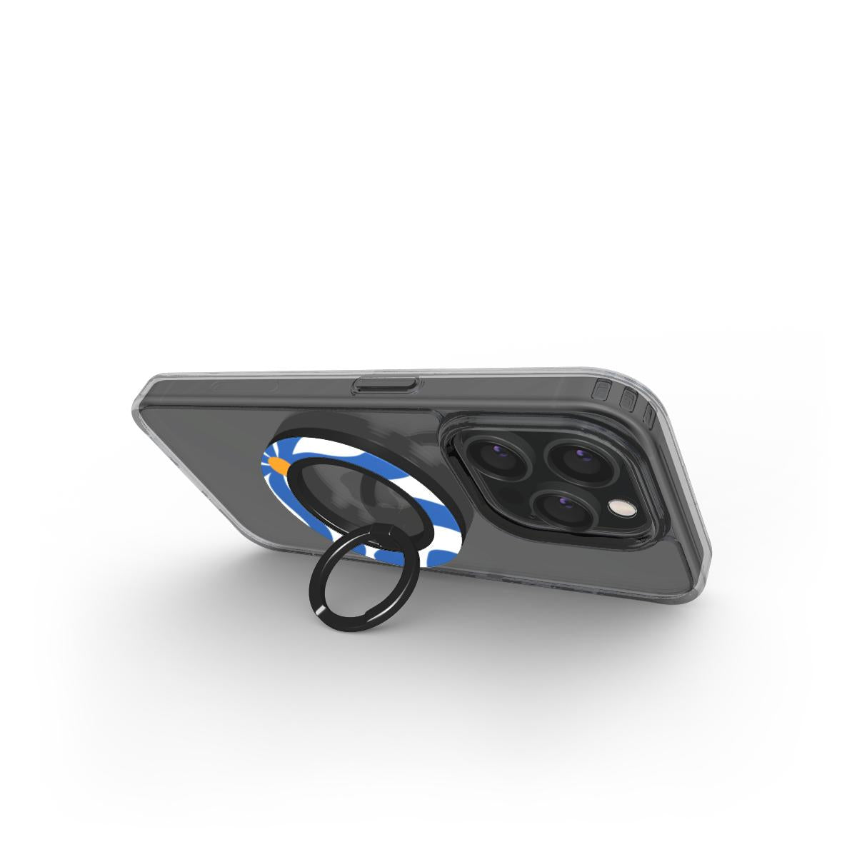 Blue Abstract Starburst Ring Holder, 3D product render