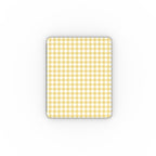 Butter Yellow Gingham Apple iPad Case — full view, full back print