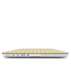 Butter Yellow Gingham MacBook Case — angled view