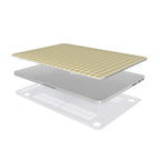 Butter Yellow Gingham MacBook Case — layers separated