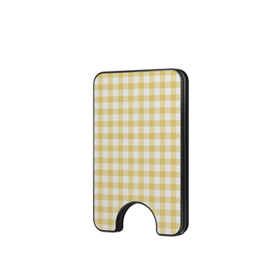 Butter Yellow Gingham Magnetic Wallet