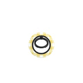 Butter Yellow Gingham Ring Holder — full view, front print