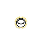 Butter Yellow Gingham Ring Holder — full view, front print
