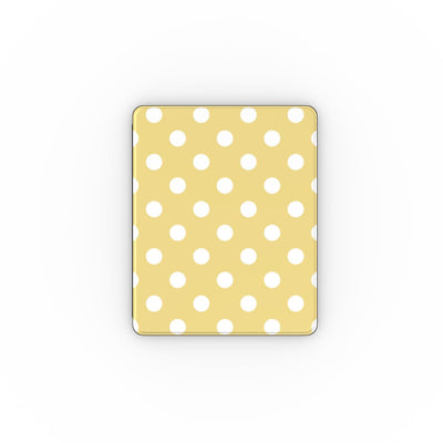 White in Butter Yellow Polka Dots Apple iPad Case