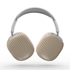 Camel Houndstooth Apple AirPods Max Tough Case — angled view