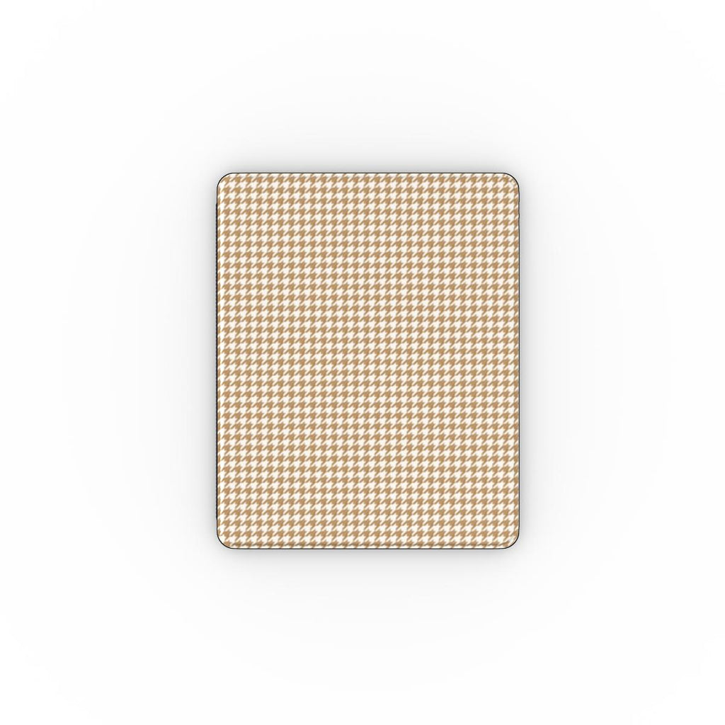 Camel Houndstooth Apple iPad Case — full view, full back print
