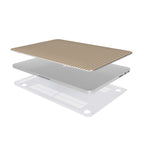 Camel Houndstooth MacBook Case — layers separated