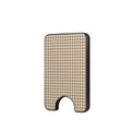 Camel Houndstooth Magnetic Wallet — full view, front print