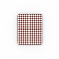 Cherry Mocha Gingham Apple iPad Case — full view, full back print