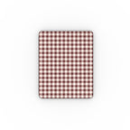 Cherry Mocha Gingham Apple iPad Case — full view, full back print