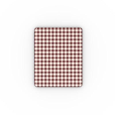Cherry Mocha Gingham Apple iPad Case