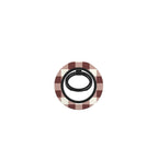 Cherry Mocha Gingham Ring Holder — full view, front print