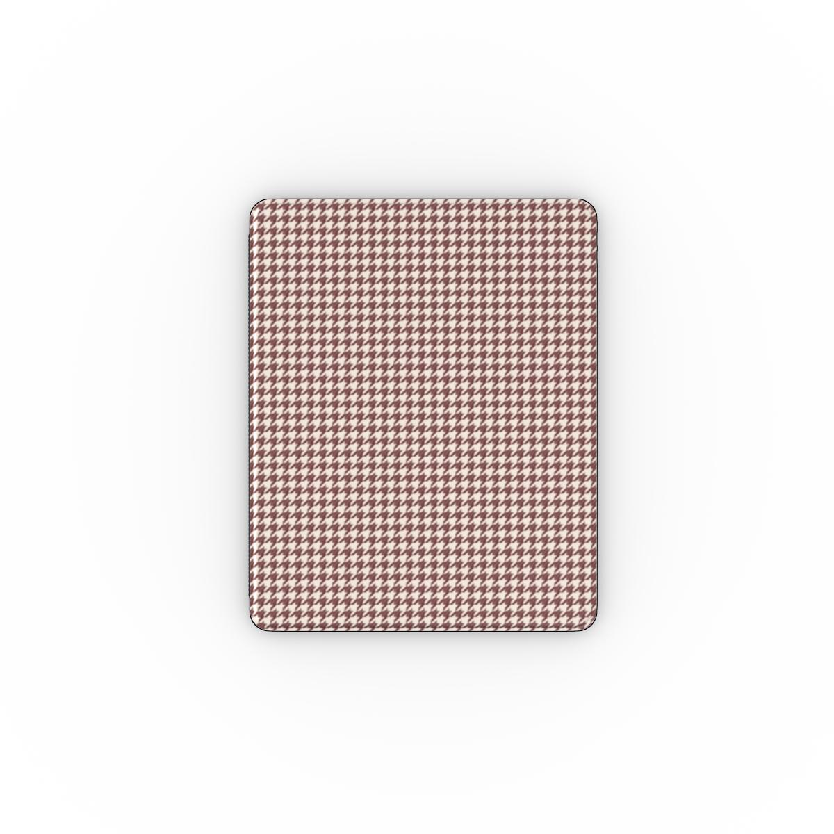 Cherry Mocha Houndstooth Apple iPad Case — full view, full back print