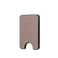 Cherry Mocha Houndstooth Magnetic Wallet — full view, front print