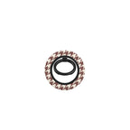Cherry Mocha Houndstooth Ring Holder — full view, front print
