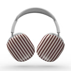 Cherry Mocha Stripes Apple AirPods Max Tough Case — angled view