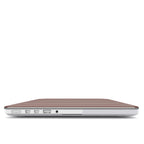 Cherry Mocha Stripes MacBook Case — angled view