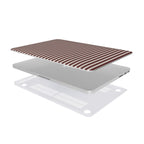 Cherry Mocha Stripes MacBook Case — layers separated