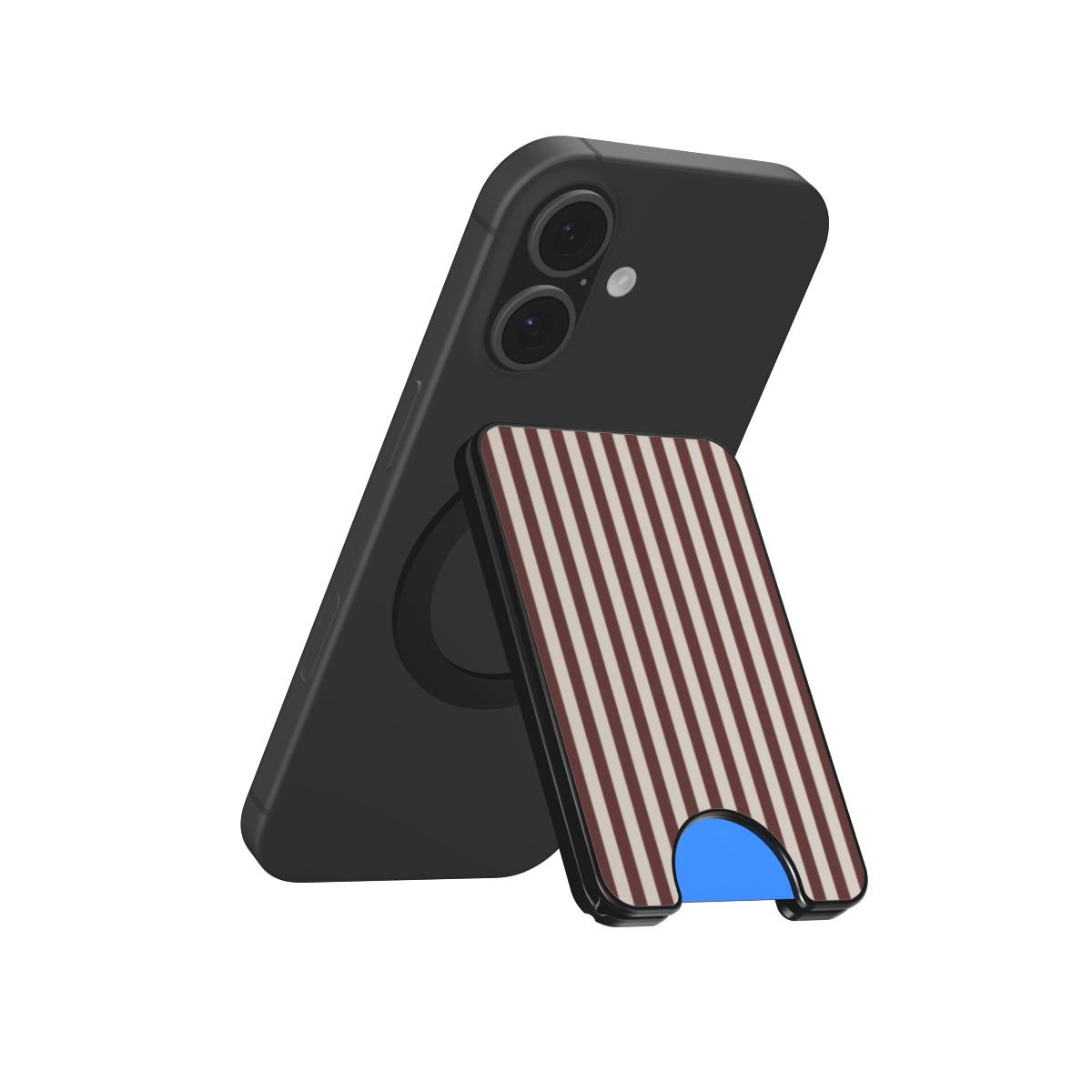 Cherry Mocha Stripes Magnetic Wallet — additional view