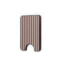 Cherry Mocha Stripes Magnetic Wallet — full view, front print