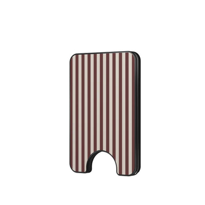 Cherry Mocha Stripes Magnetic Wallet