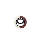 Cherry Mocha Stripes Ring Holder — full view, front print