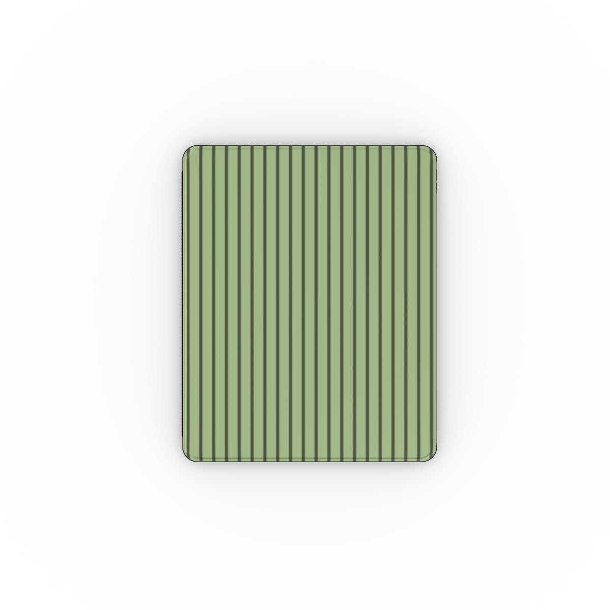 Chocomint Green Stripes Apple iPad Case, 3D product render